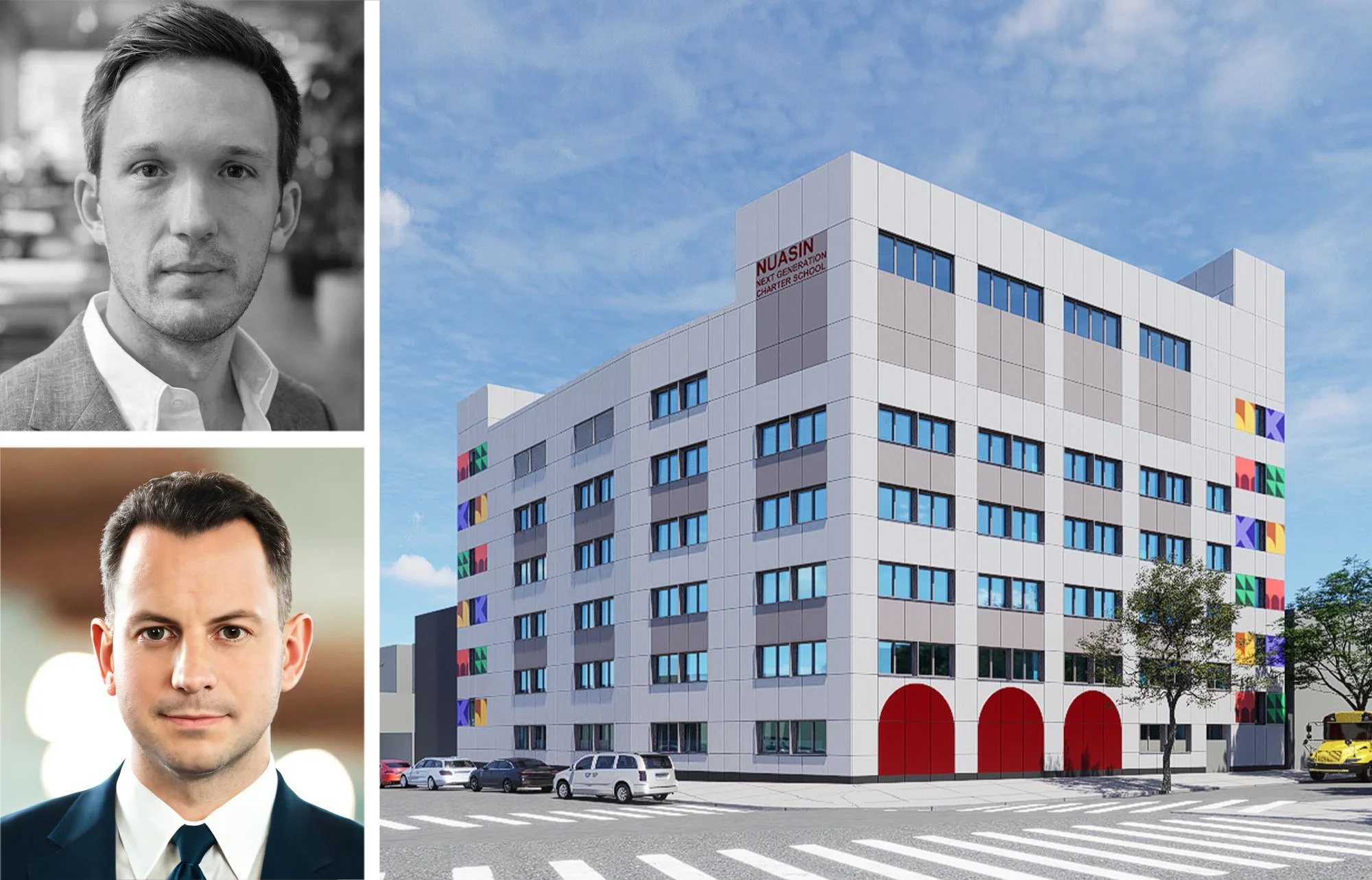 Matthew Sprayregen (top), Andrew Esposito (bottom), and 1780 East Tremont Avenue in The Bronx.
